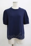 Jane Marple / Tulle Frill Puffy Sleeve Pullover  ネイビー H-25-10-27-037-JM-TO-KB-ZH