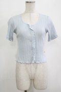 Katie / UNDER PRETTIES short sleeve cardigan  BABY BLUE H-25-10-27-040-LO-TO-KB-ZH