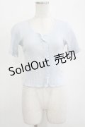 【SALE】Katie / UNDER PRETTIES short sleeve cardigan  BABY BLUE H-25-10-27-040-LO-TO-KB-ZT379