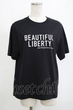 画像1: Jane Marple Dans Le Salon / Theme logo T-shirt  ブラック H-25-10-27-044-JM-TO-KB-ZH