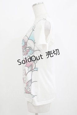 画像2: 【SALE】ALGONQUINS / プリント半袖カットソー F 白 H-25-10-27-049-AL-TO-KB-ZT220