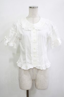 画像1: BABY,THE STARS SHINE BRIGHT / トーションレース半袖ブラウス Free オフ H-25-10-27-055-BA-BL-NS-ZH