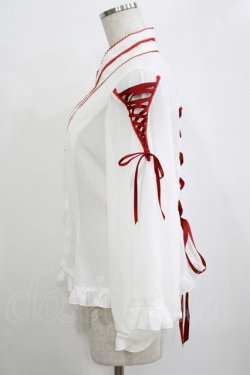 画像2: metamorphose / 着物合わせ風ブラウス Free オフ H-25-10-27-056-ME-BL-NS-ZH