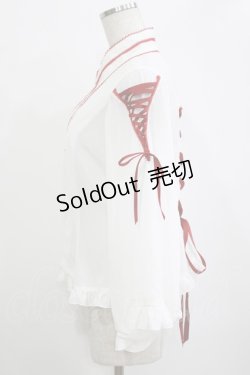 画像2: metamorphose / 着物合わせ風ブラウス Free オフ H-25-10-27-056-ME-BL-NS-ZH