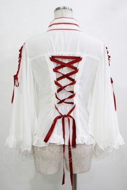 画像3: metamorphose / 着物合わせ風ブラウス Free オフ H-25-10-27-056-ME-BL-NS-ZH