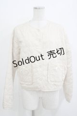 m petit by misako / サンリオキャラクターズコラボ シナモロール タフタハートキルトジャケット M アイボリー H-25-10-27-059-LO-JA-NS-ZH