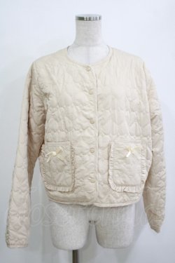 画像1: m petit by misako / サンリオキャラクターズコラボ シナモロール タフタハートキルトジャケット M アイボリー H-25-10-27-059-LO-JA-NS-ZH