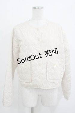 画像1: m petit by misako / サンリオキャラクターズコラボ シナモロール タフタハートキルトジャケット M アイボリー H-25-10-27-059-LO-JA-NS-ZH