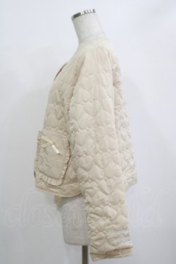 画像2: m petit by misako / サンリオキャラクターズコラボ シナモロール タフタハートキルトジャケット M アイボリー H-25-10-27-059-LO-JA-NS-ZH