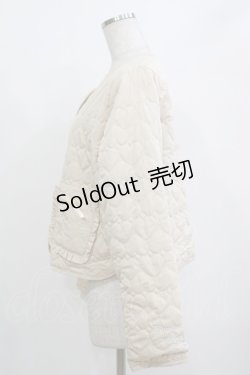 画像2: m petit by misako / サンリオキャラクターズコラボ シナモロール タフタハートキルトジャケット M アイボリー H-25-10-27-059-LO-JA-NS-ZH