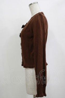 画像2: axes femme kawaii / 2つリボンカーディガン M ブラウン H-25-10-27-064-AX-TO-NS-ZH