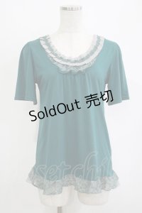 axes femme / バッグリボンカットソー M グリーン H-25-10-27-068-AX-TO-YZ-ZH