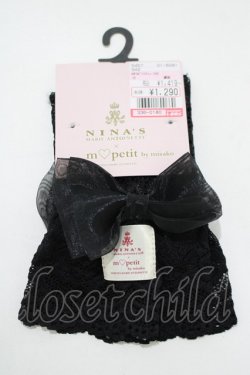 画像1: m petit by misako / AMリボンツキショートAC  ブラック H-25-10-27-073-LO-ZA-NS-ZH