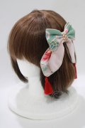 metamorphose / 花鳥風月〜乙女のはなごろも〜リボンバレッタ  翡翠（Jade Green) H-25-10-27-076-ME-AC-NS-ZH