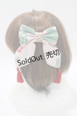 画像2: metamorphose / 花鳥風月〜乙女のはなごろも〜リボンバレッタ  翡翠（Jade Green) H-25-10-27-076-ME-AC-NS-ZH