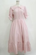 m petit by misako / AM*ギンガムCHKワンピース M ピンク H-25-10-27-009-LO-OP-NS-ZH