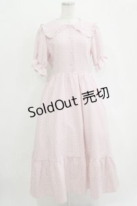 m petit by misako / AM*ギンガムCHKワンピース M ピンク H-25-10-27-009-LO-OP-NS-ZH