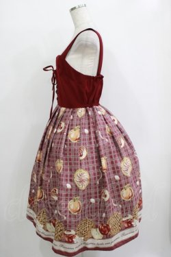 画像2: axes femme POETIQUE / アップルパイレースアップワンピース M ボルドー H-25-10-27-002-AX-OP-NS-ZH