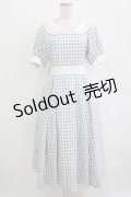 Maison de FLEUR Petite Robe canone / セーラーカラーギンガムワンピース S Sax H-25-10-27-013-EL-OP-NS-ZH