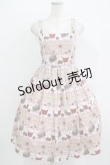 axes femme kawaii / お菓子柄ジャンパースカート M ピンク H-25-10-27-003-AX-OP-NS-ZH