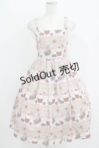 axes femme kawaii / お菓子柄ジャンパースカート M ピンク H-25-10-27-003-AX-OP-NS-ZH