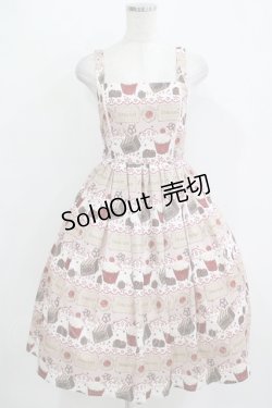 画像1: axes femme kawaii / お菓子柄ジャンパースカート M ピンク H-25-10-27-003-AX-OP-NS-ZH