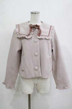 画像1: m petit by misako / AM*セーラーショートコート M ピンク H-25-10-27-019-LO-CO-NS-ZH