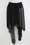 ALGONQUINS / レイヤードパンツ F 黒×グレー H-25-10-27-022-AL-PA-KB-ZH