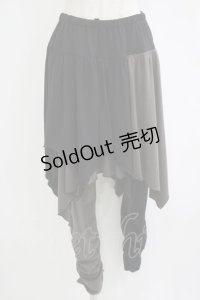 ALGONQUINS / レイヤードパンツ F 黒×グレー H-25-10-27-022-AL-PA-KB-ZH