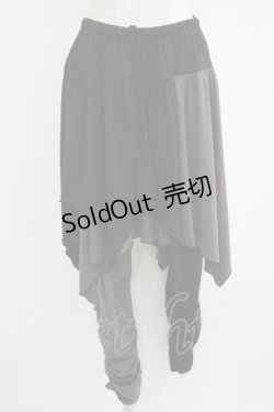 画像1: ALGONQUINS / レイヤードパンツ F 黒×グレー H-25-10-27-022-AL-PA-KB-ZH