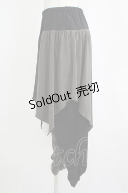 画像2: ALGONQUINS / レイヤードパンツ F 黒×グレー H-25-10-27-022-AL-PA-KB-ZH