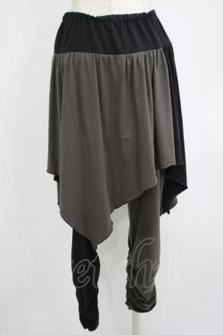 画像3: ALGONQUINS / レイヤードパンツ F 黒×グレー H-25-10-27-022-AL-PA-KB-ZH