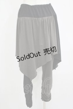 画像3: ALGONQUINS / レイヤードパンツ F 黒×グレー H-25-10-27-022-AL-PA-KB-ZH