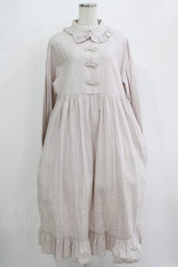 画像1: merry jenny / チャイナロングワンピース  ベージュ H-25-10-28-001-LO-OP-KB-ZH