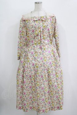 画像1: Jane Marple Dans Le Salon / Gouache gardenのタブリエドレス  アイボリー H-25-10-28-030-JM-OP-KB-ZH