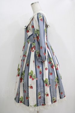 画像2: Melody BasKet / Stripe strawberryワンピース  ネイビー H-25-10-28-031-LO-OP-KB-ZH