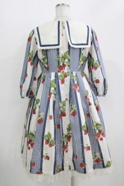 画像3: Melody BasKet / Stripe strawberryワンピース  ネイビー H-25-10-28-031-LO-OP-KB-ZH
