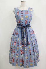 Jane Marple / ReLondonスクエアドレス  ブルーグレー H-25-10-28-004-JM-OP-KB-ZH