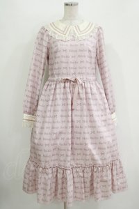 Melody BasKet / ロゴ＆リボンワンピース  ピンク H-25-10-28-032-LO-OP-KB-ZH