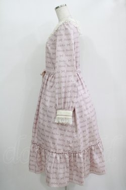 画像2: Melody BasKet / ロゴ&リボンワンピース  ピンク H-25-10-28-032-LO-OP-KB-ZH