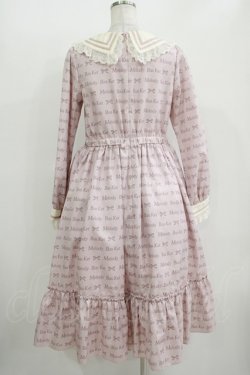 画像3: Melody BasKet / ロゴ&リボンワンピース  ピンク H-25-10-28-032-LO-OP-KB-ZH