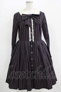 Leur Getter / レジメンストライプワンピース  ネイビー H-25-10-28-034-LU-OP-KB-ZH