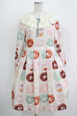 画像1: Leur Getter / Pastel Donuts袖付きワンピース M グレー H-25-10-28-035-LU-OP-KB-ZH