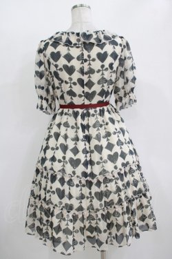 画像3: Leur Getter / トランプモチーフシフォンワンピース M アイボリー H-25-10-28-037-LU-OP-KB-ZH