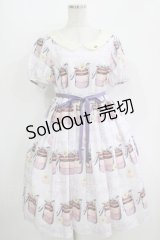 Leur Getter / Daisy Macaron袖付きワンピース M ラベンダー H-25-10-28-041-LU-OP-KB-ZH