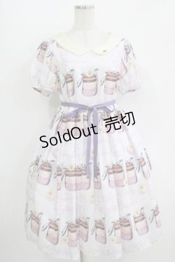 画像1: Leur Getter / Daisy Macaron袖付きワンピース M ラベンダー H-25-10-28-041-LU-OP-KB-ZH