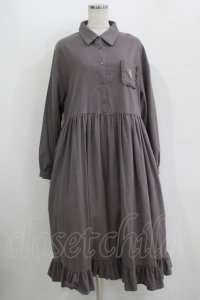 merry jenny / bearポケットシャツワンピース  ラベンダー H-25-10-28-043-LO-OP-KB-ZH