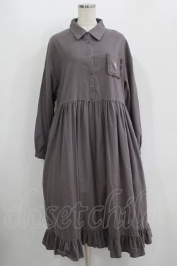 画像1: merry jenny / bearポケットシャツワンピース  ラベンダー H-25-10-28-043-LO-OP-KB-ZH