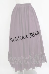 ATELIER PIERROT / ロングバッスルスカート  パープル H-25-10-28-047-EL-SK-KB-ZH