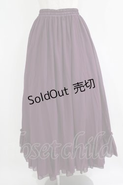 画像1: ATELIER PIERROT / ロングバッスルスカート  パープル H-25-10-28-047-EL-SK-KB-ZH